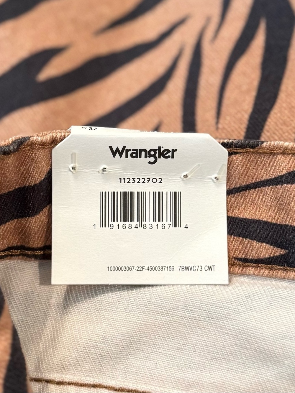 Wrangler Women's Straight Leg Jeans in Tan and Black & Tan Print - Picture 5 of 5